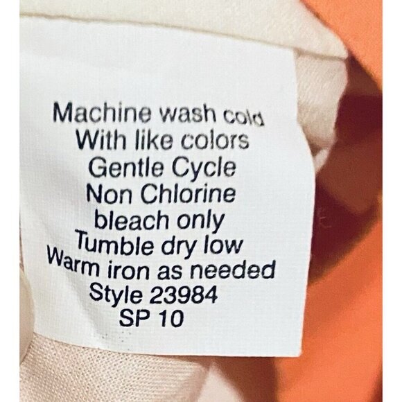 J Crew Coat Womens 12 Orange Frenchie Slicker Ruffle Belted Pockets Cottagecore - Picture 5 of 5